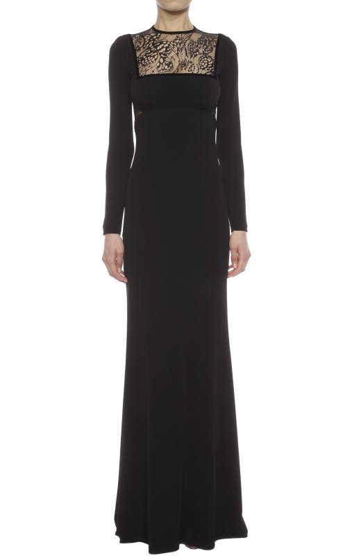 ALEXANDER MCQUEEN - Lace-insert evening dress - Item 433401QHL